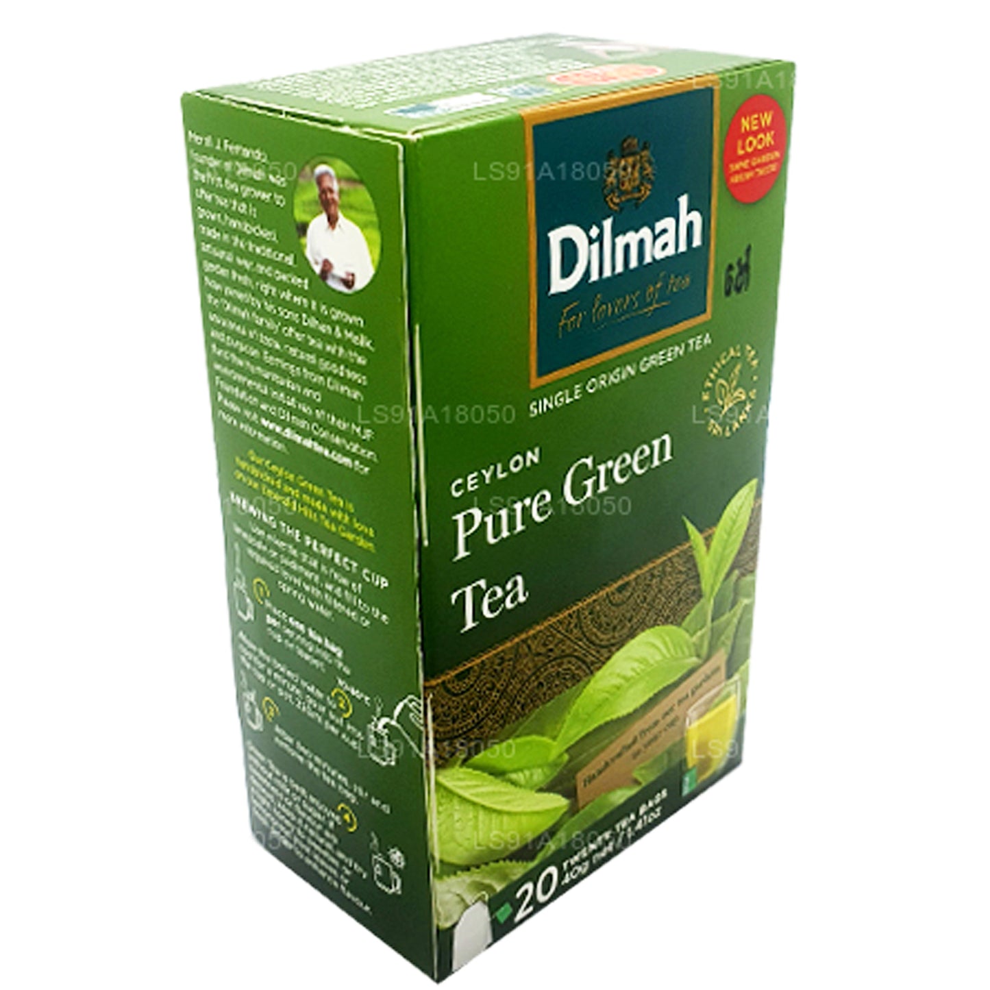 Dilmah Pure Ceylon grönt te (40g) 20 tepåsar