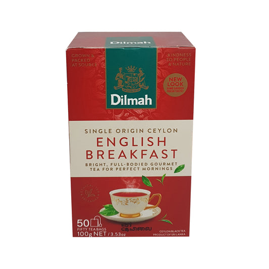 Dilmah engelsk frukost te, 50 tepåsar (100g)