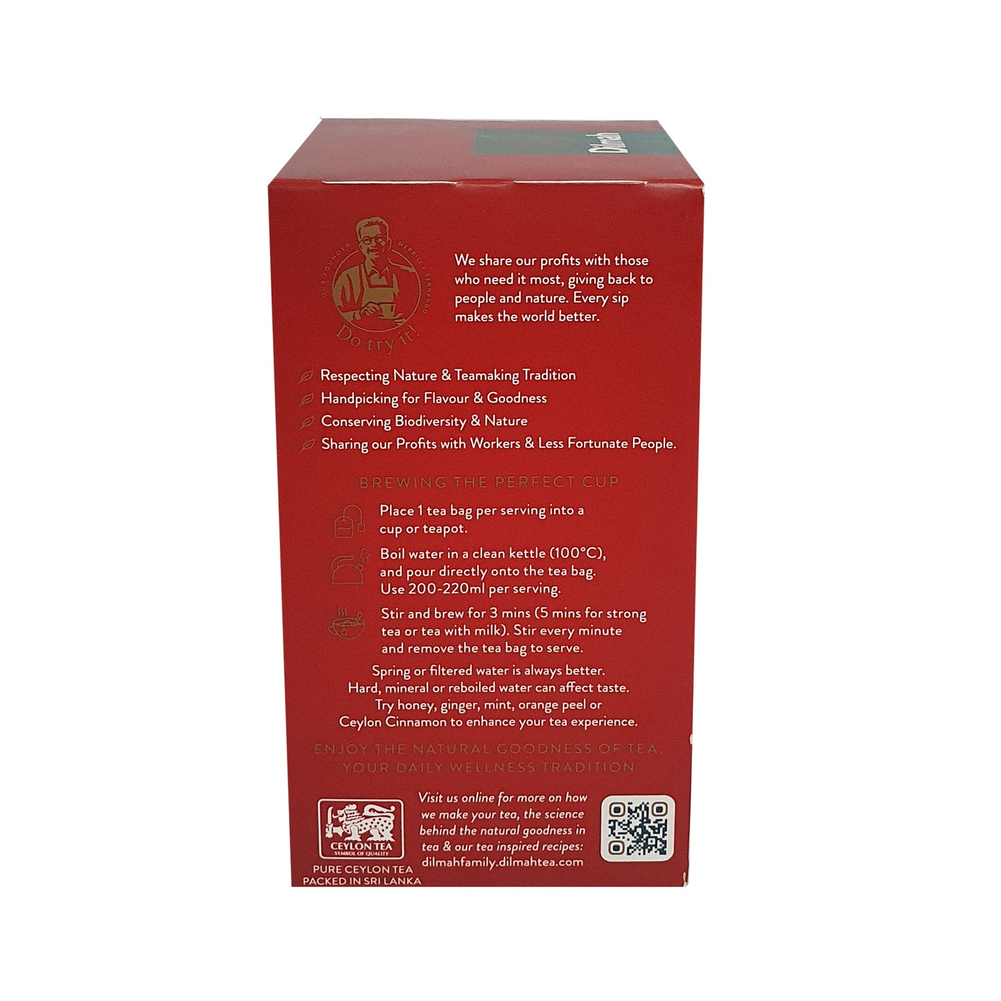 Dilmah engelsk frukost te, 50 tepåsar (100g)