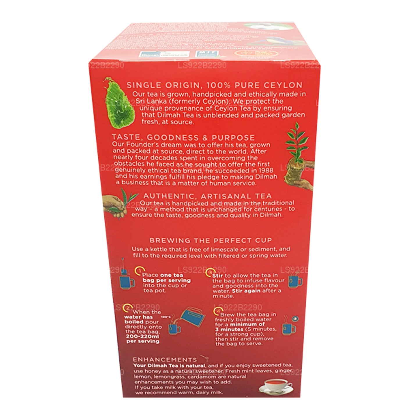 Dilmah engelsk frukost te, 50 tepåsar (100g)