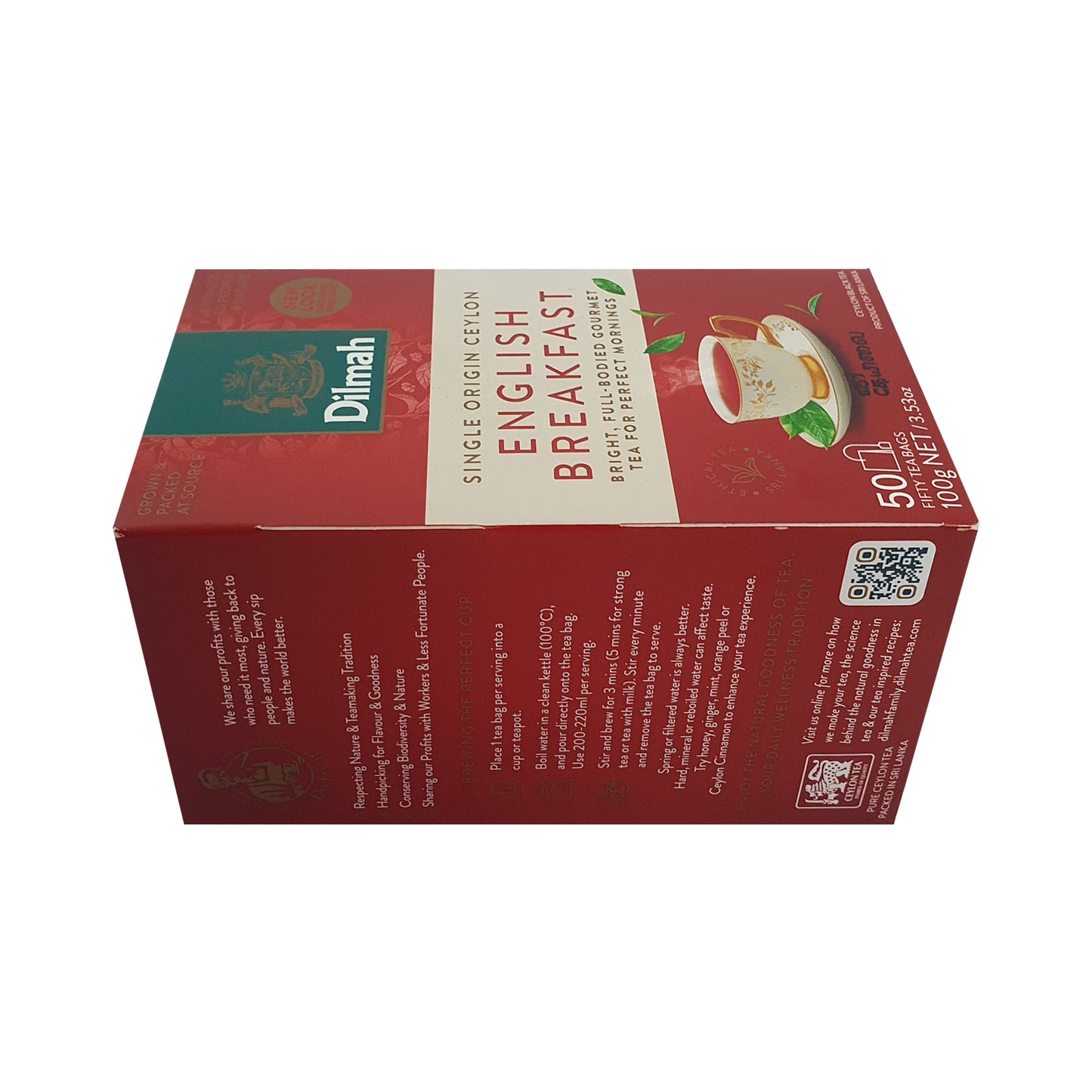 Dilmah engelsk frukost te, 50 tepåsar (100g)