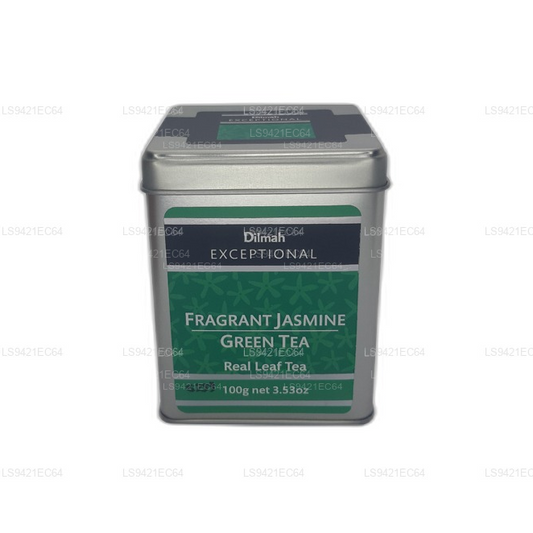 Dilmah exceptionella doftande jasmin grönt te Real Leaf Tea (100g)