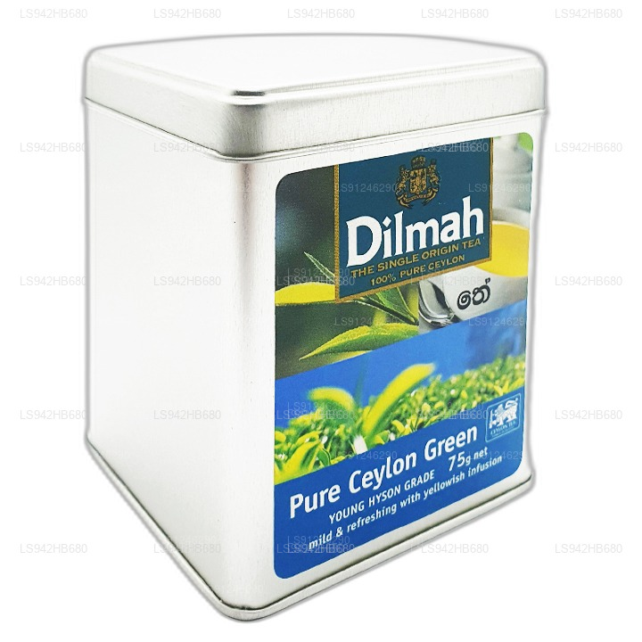 Dilmah Pure Ceylon grönt te (YOUNG HYSON GRADE) Löst bladte (75g) Caddy