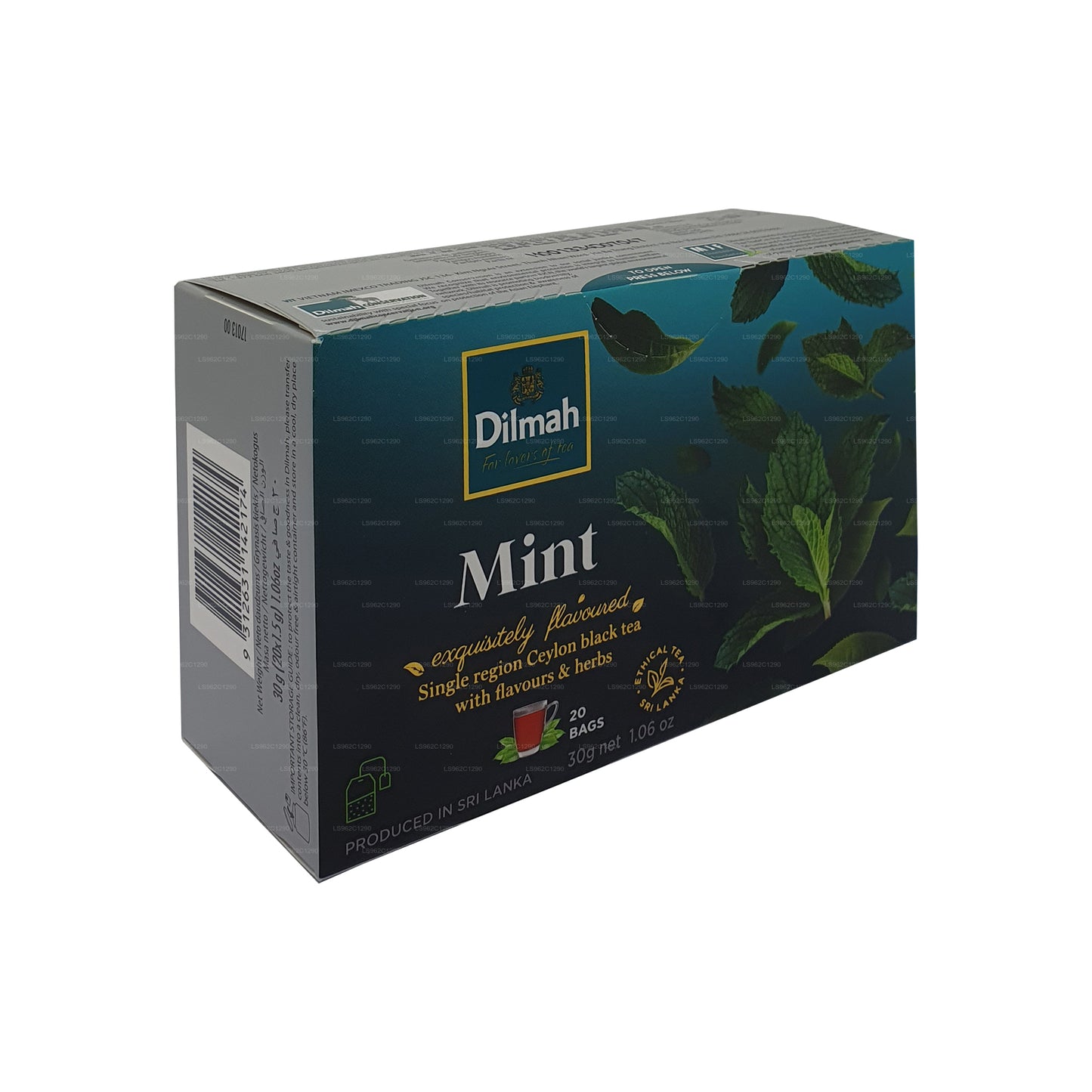 Dilmah Mint smaksatt Ceylon svart te (30g)