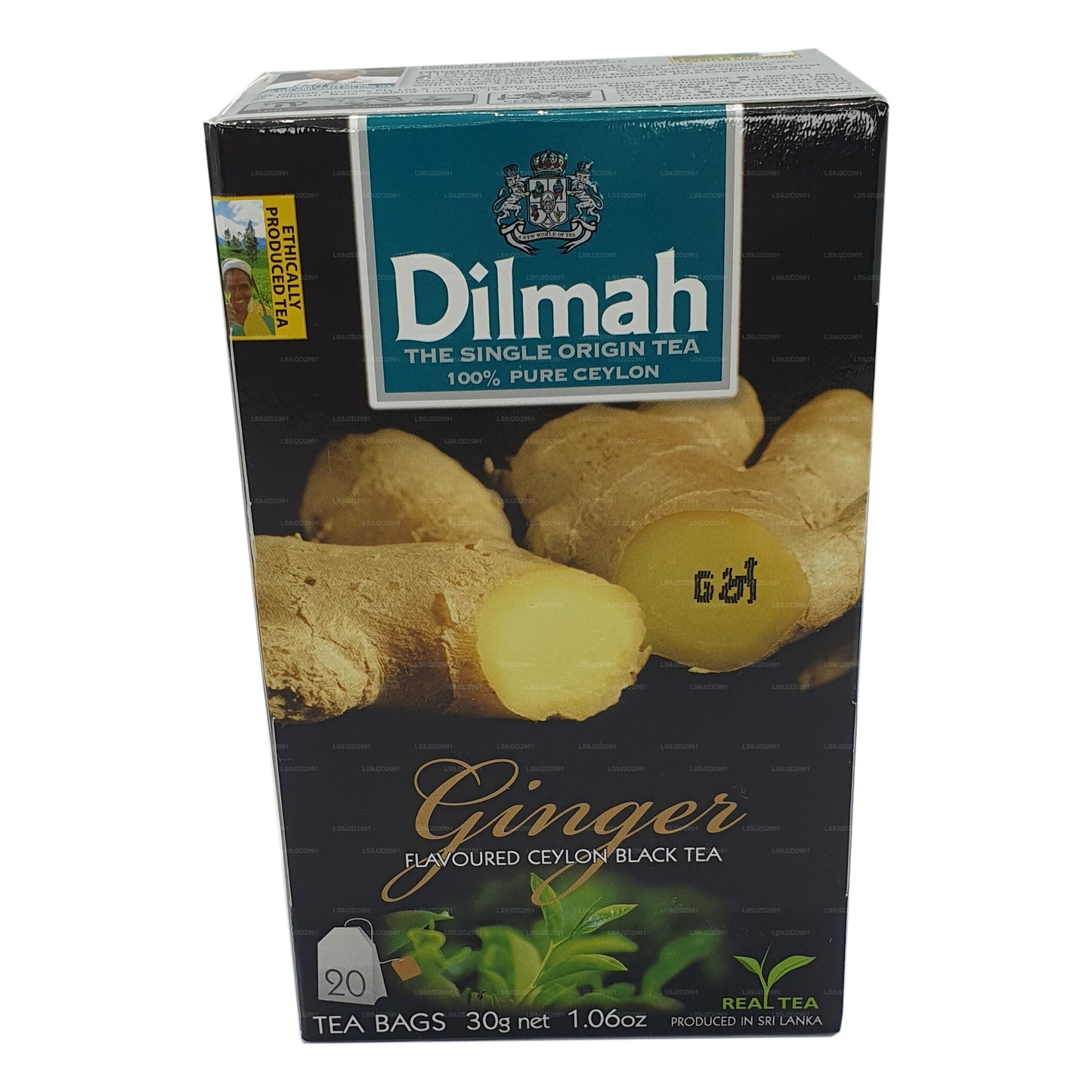 Dilmah ingefära smaksatt svart te (30g) 20 tepåsar