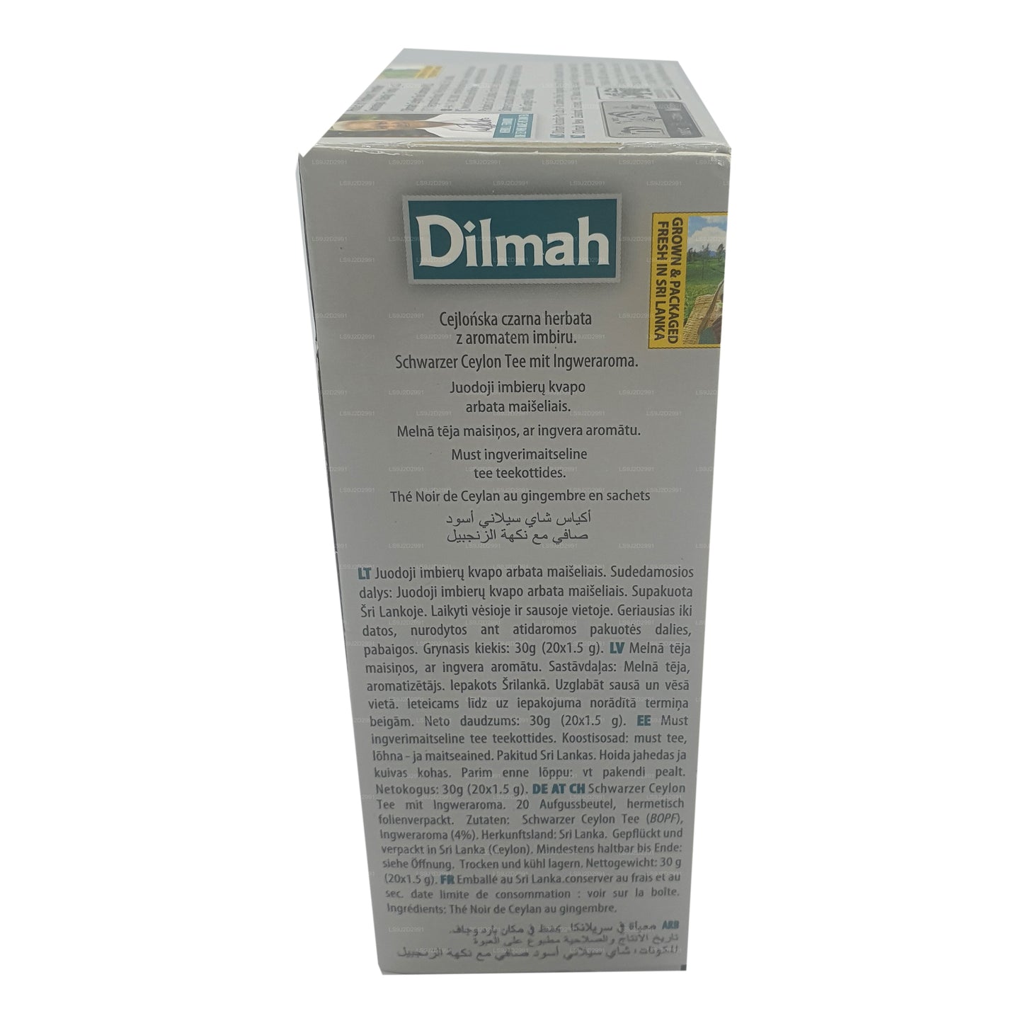 Dilmah ingefära smaksatt svart te (30g) 20 tepåsar