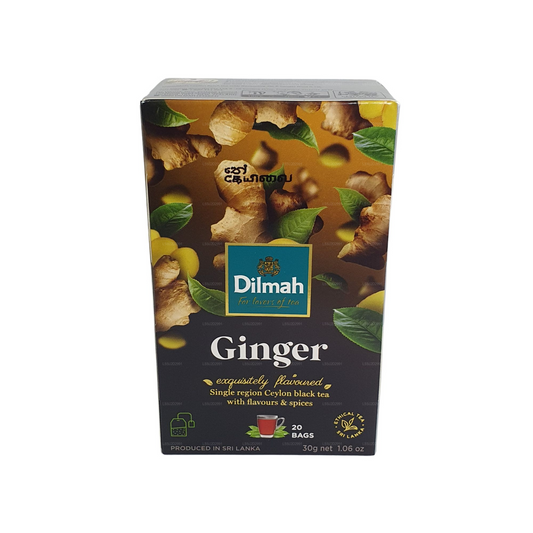 Dilmah ingefära smaksatt svart te (30g) 20 tepåsar