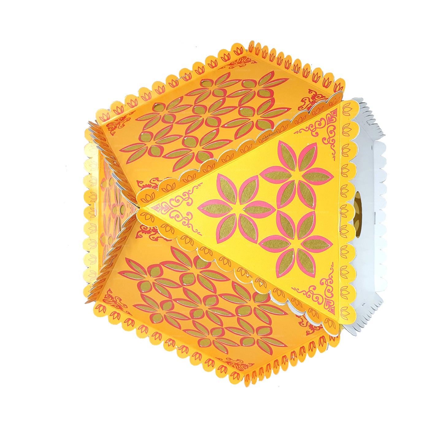 Lakpura Cardboard Vesak Lanterns (Atapattam Koodu) 3Pcs Pack