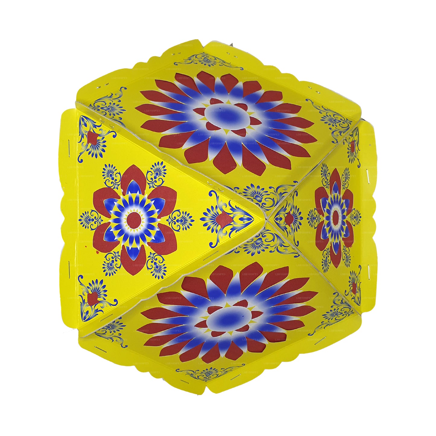 Lakpura Cardboard Vesak Lanterns (Atapattam Koodu) 3Pcs Pack