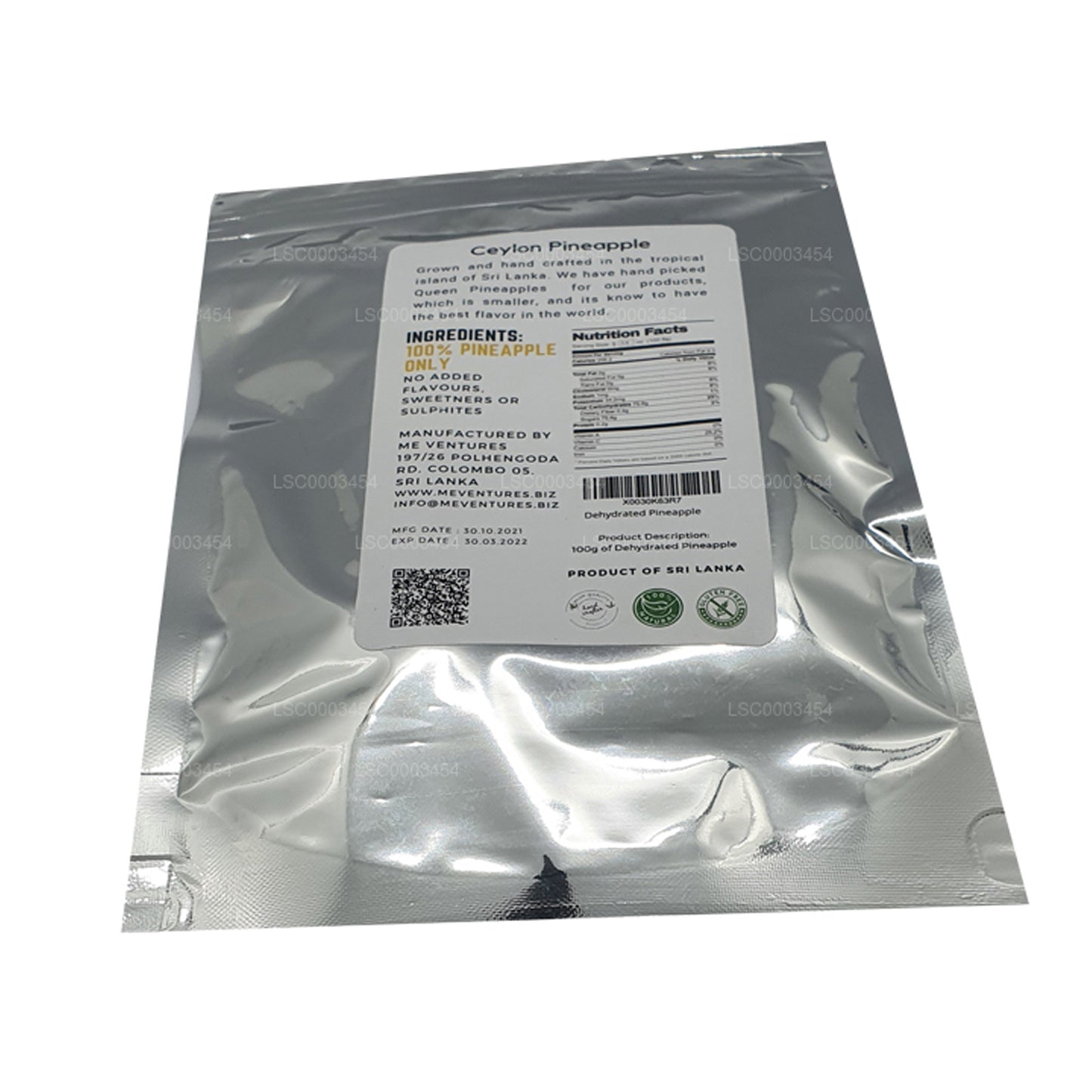 ME Dehydrerad ananas (100g)