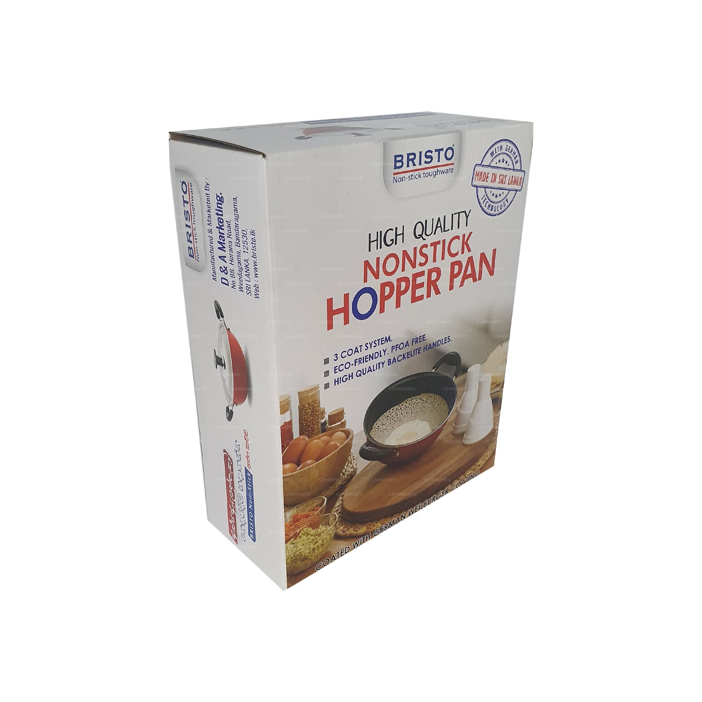 Bristo Nonstick Hopper Pan 18cm (7 tum)