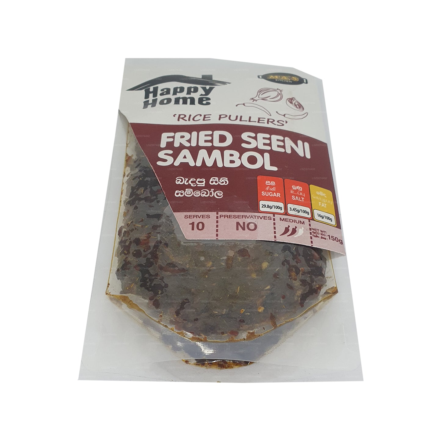 MA's Kitchen Happy Home Stekt Seeni Sambal (150g)