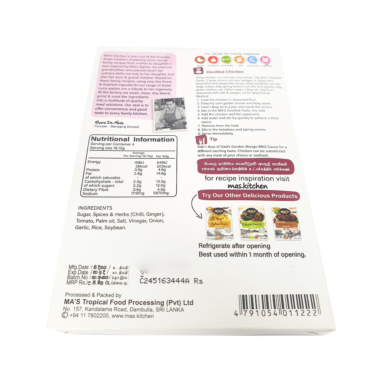 MA: s kök devilled pasta (60g)