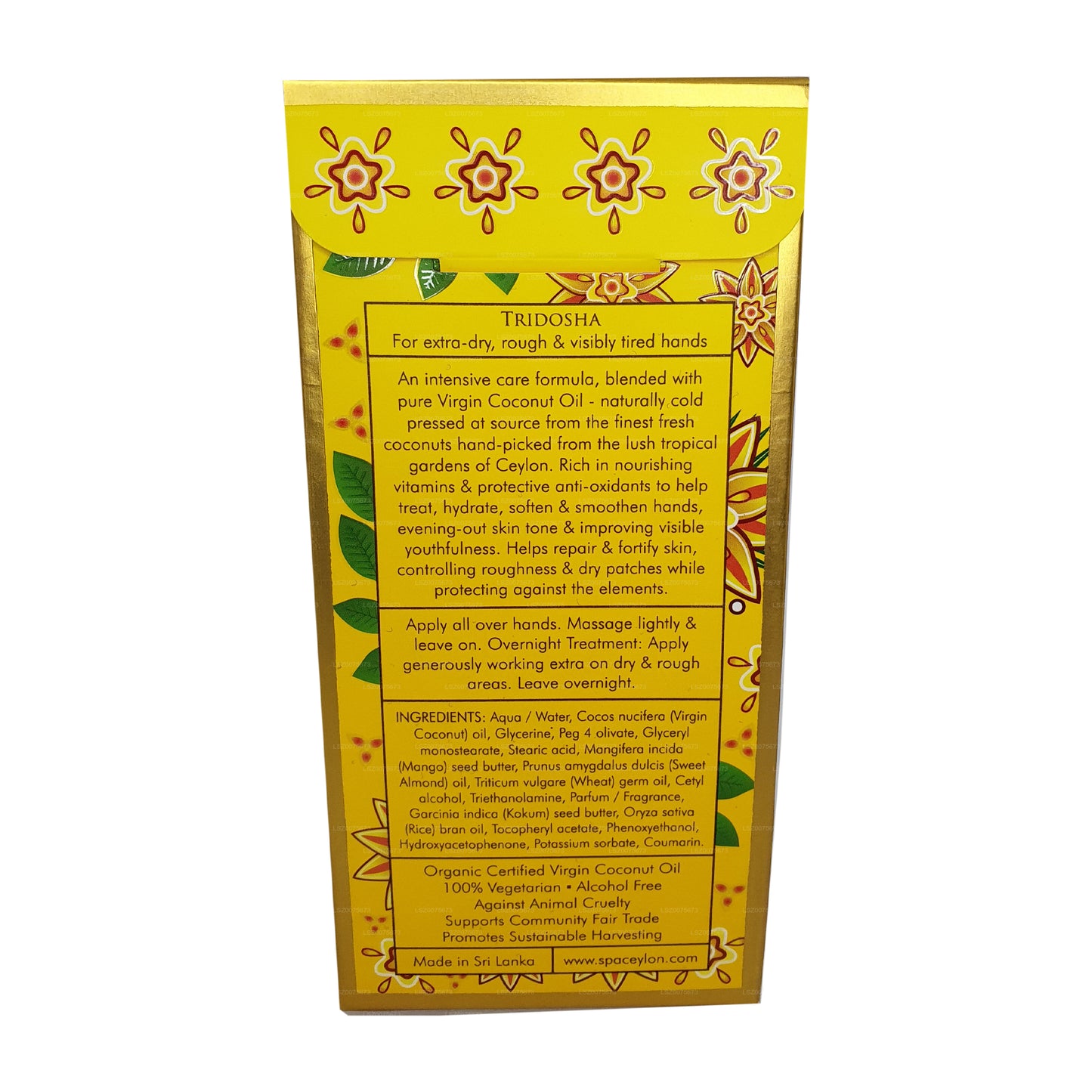 Spa Ceylon Virgin Coconut övernattning vård intensiv handbehandling (100g)