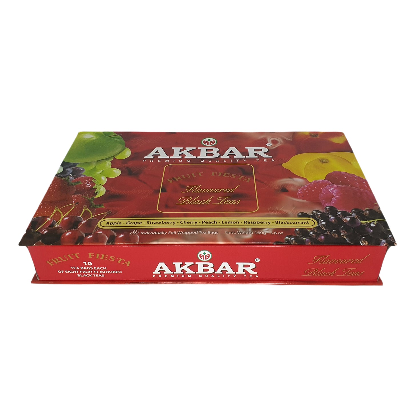 Akbar Fruit Fiesta Smaksatt Svart Te Presentförpackning 80 Tepåsar (160g)