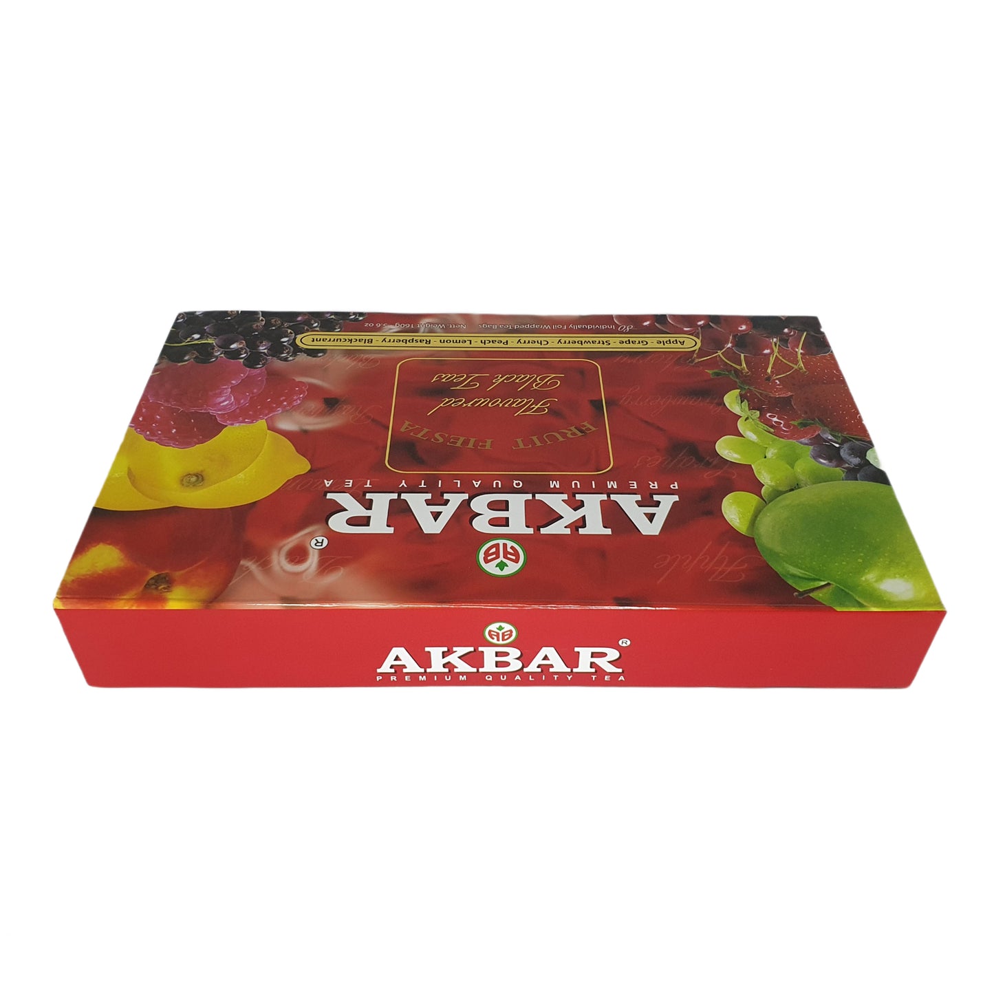Akbar Fruit Fiesta Smaksatt Svart Te Presentförpackning 80 Tepåsar (160g)