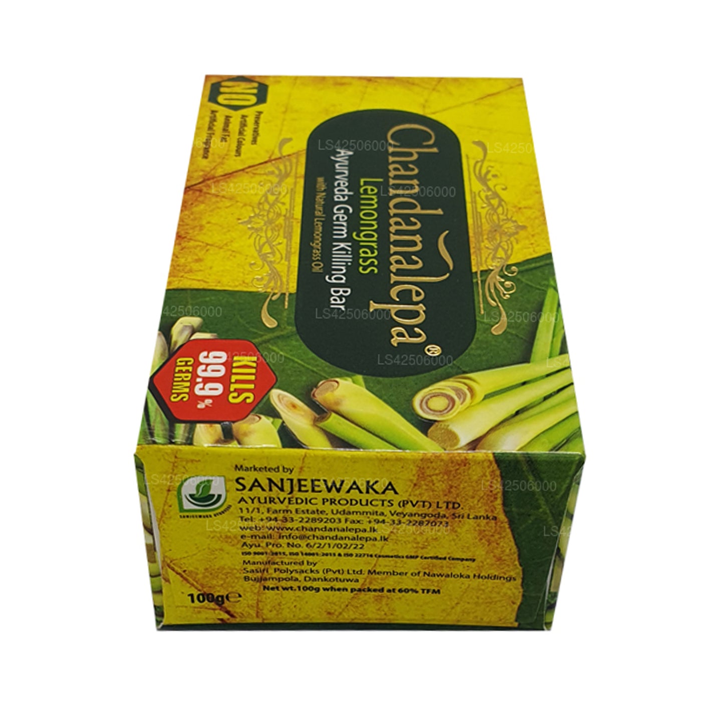 Chandanalepa Citrongräs Ayurveda Germ Killing Tvål (100g)