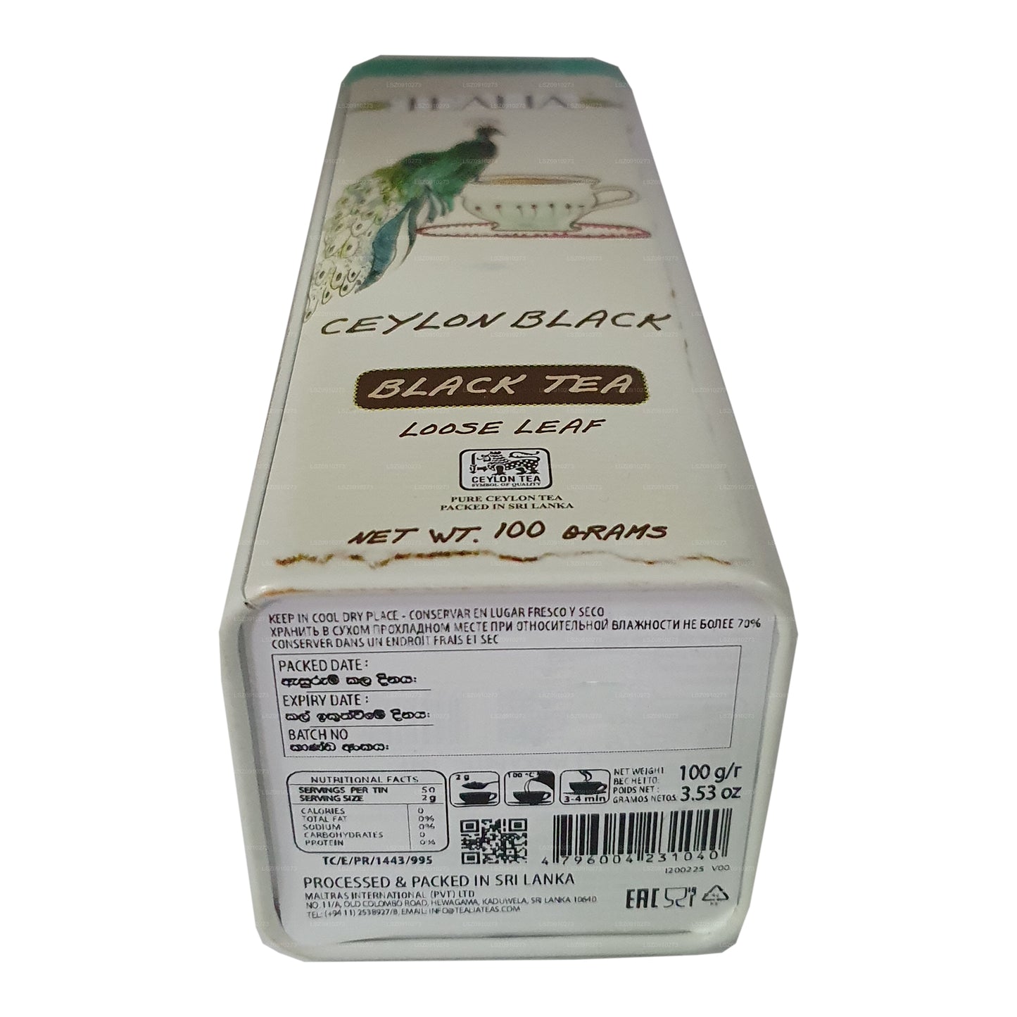 Tealia Ceylon svart te (100g)