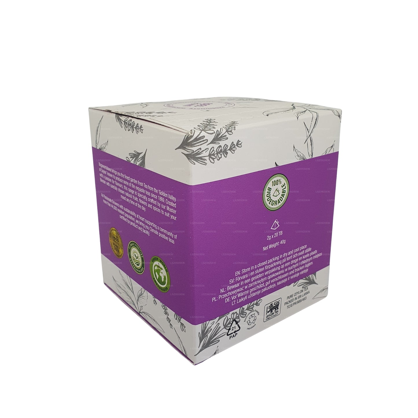 Bogawantalawa Soft Lavender Tea (40g) 20 Tea Bags