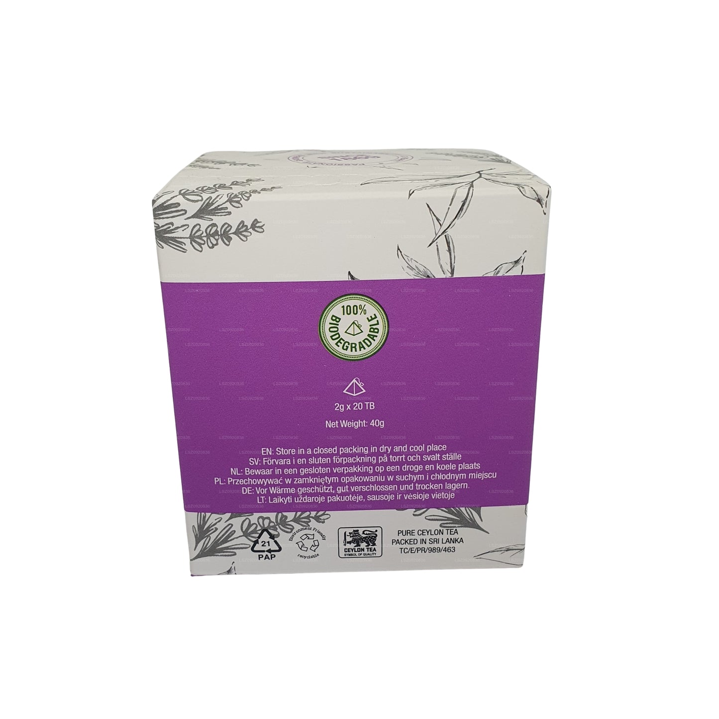 Bogawantalawa Soft Lavender Tea (40g) 20 Tea Bags