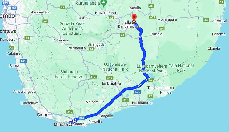 Mirissa City till Ella City privat överföring