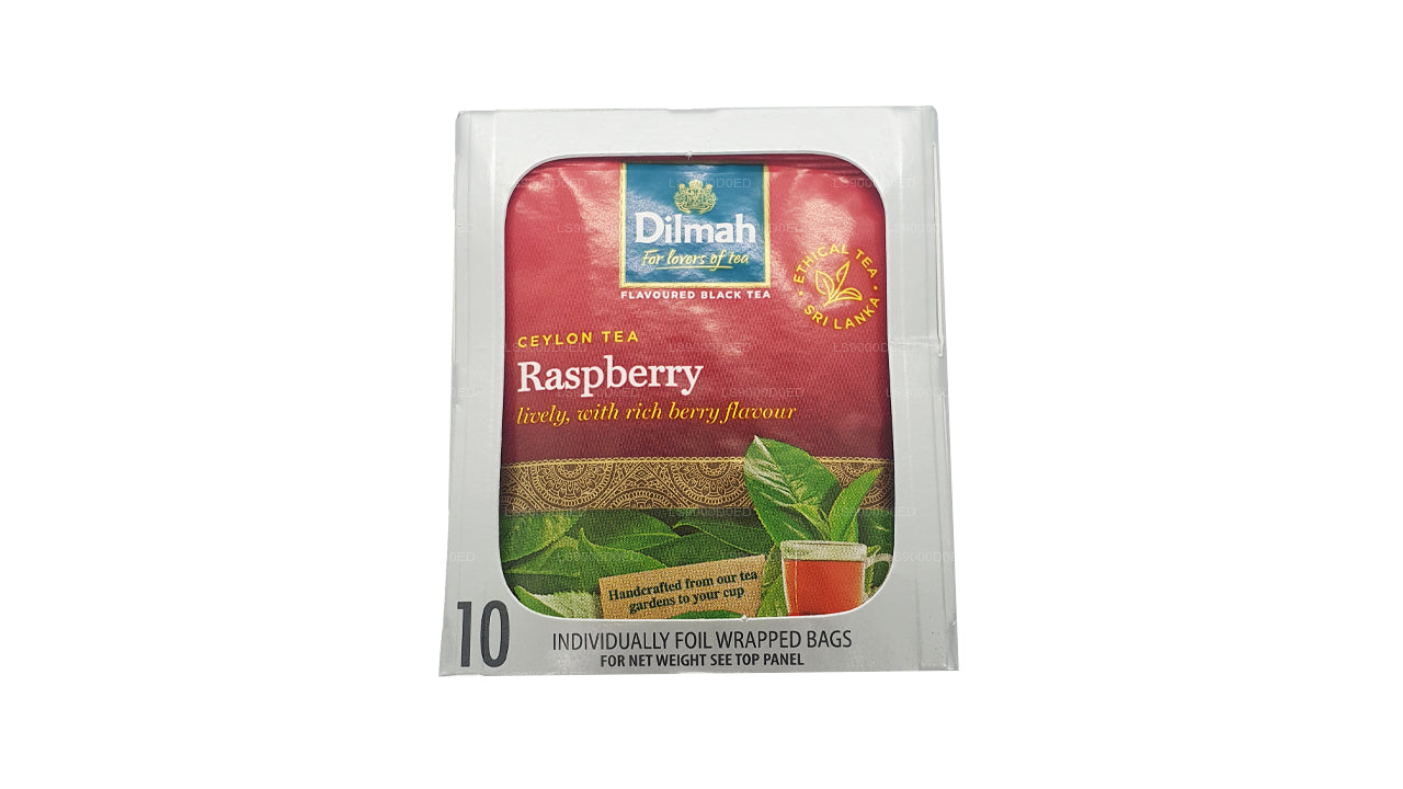 Dilmah Raspberry Tea (20g) 10 Individually Foil Wrapped Tea Bags