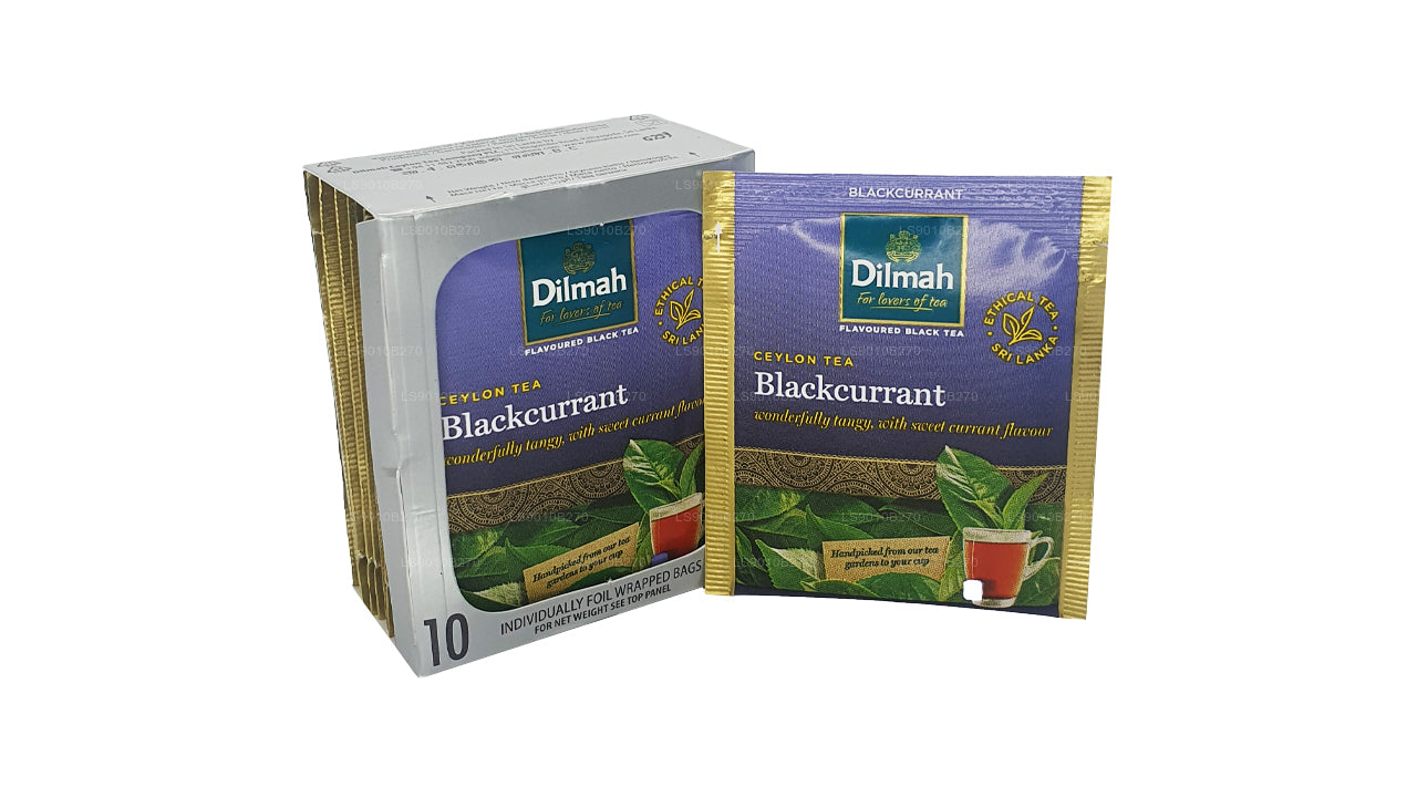 Dilmah Blackcurrent Tea (20g) 10 individuellt folie förpackade tepåsar