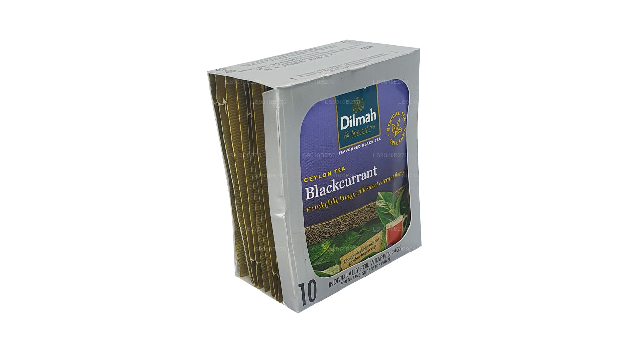 Dilmah Blackcurrent Tea (20g) 10 individuellt folie förpackade tepåsar