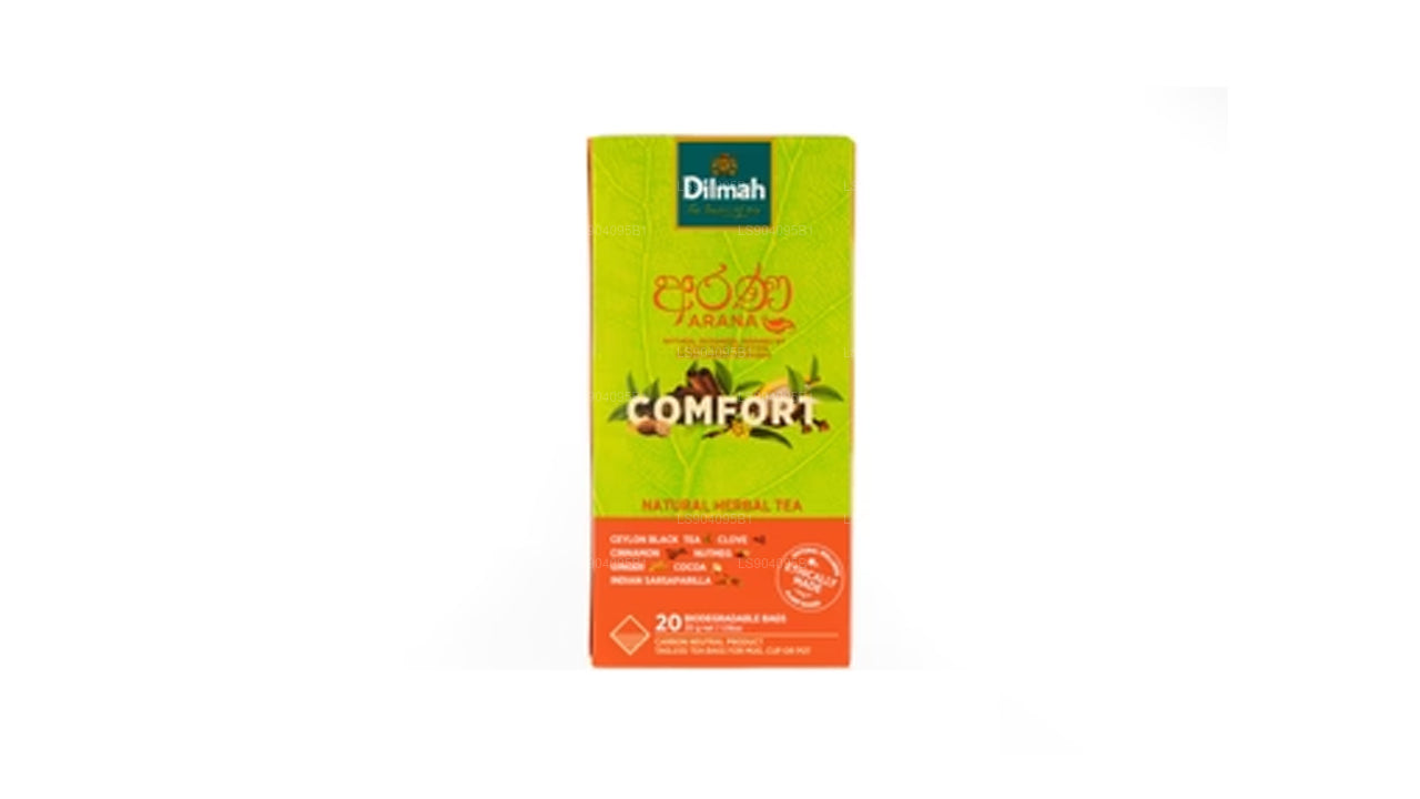 Dilmah Arana Comfort naturligt örtte svart te (20 tagless tepåsar)