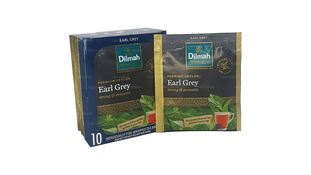 Dilmah Earl Grey Tea (20g) 10 individuellt folieförpackade tepåsar