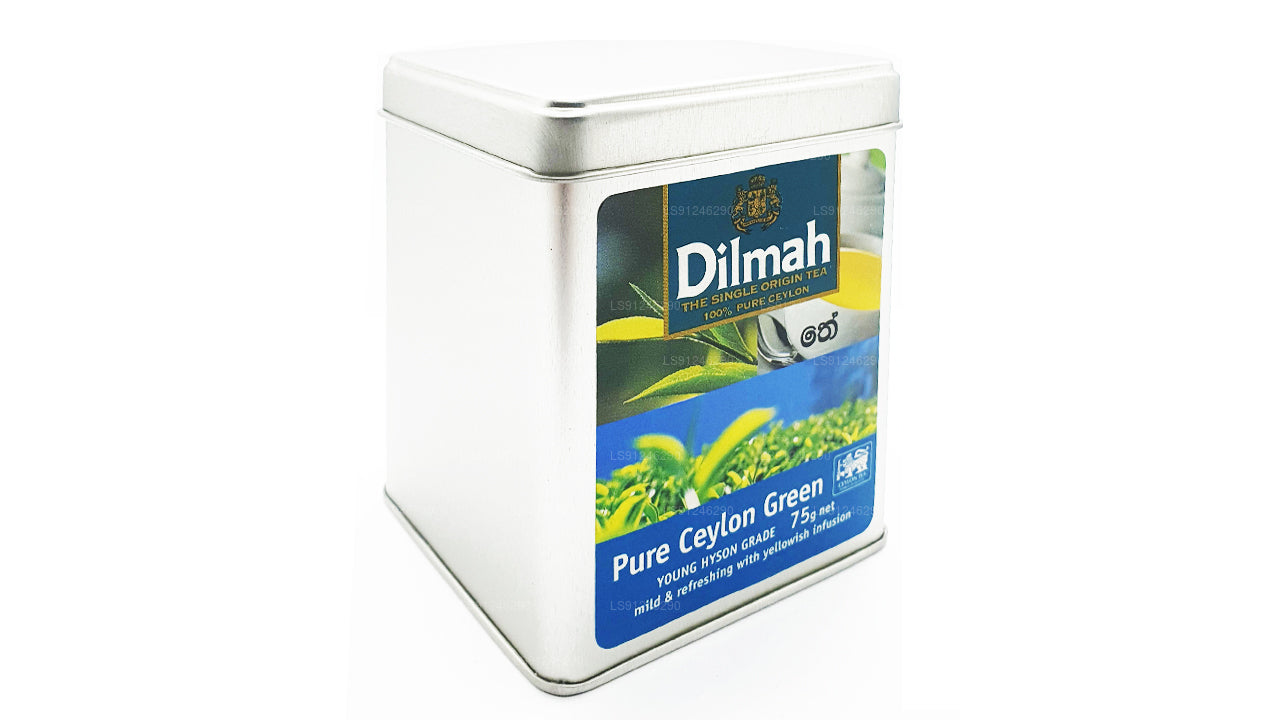 Dilmah Pure Ceylon grönt te (YOUNG HYSON GRADE) Löst bladte (75g) Caddy